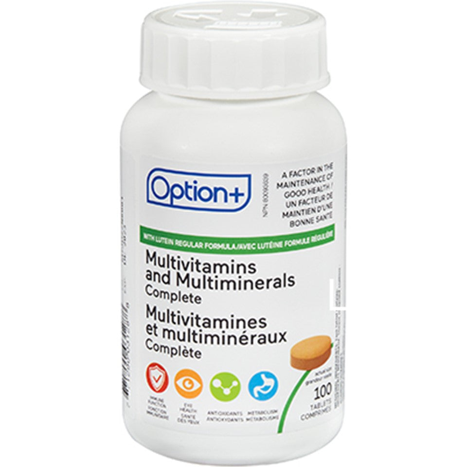 Option+ Multivitamins and Multiminerals Complete - 100 Tablets