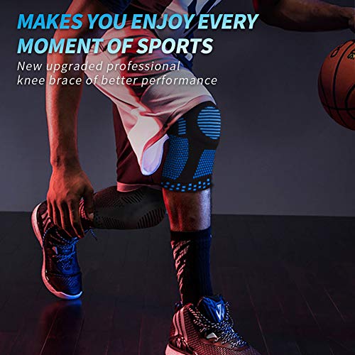 NEENCA Professional Knee Brace - Compression Knee Sleeve with Patella Gel Pad & Side Stabilizers
