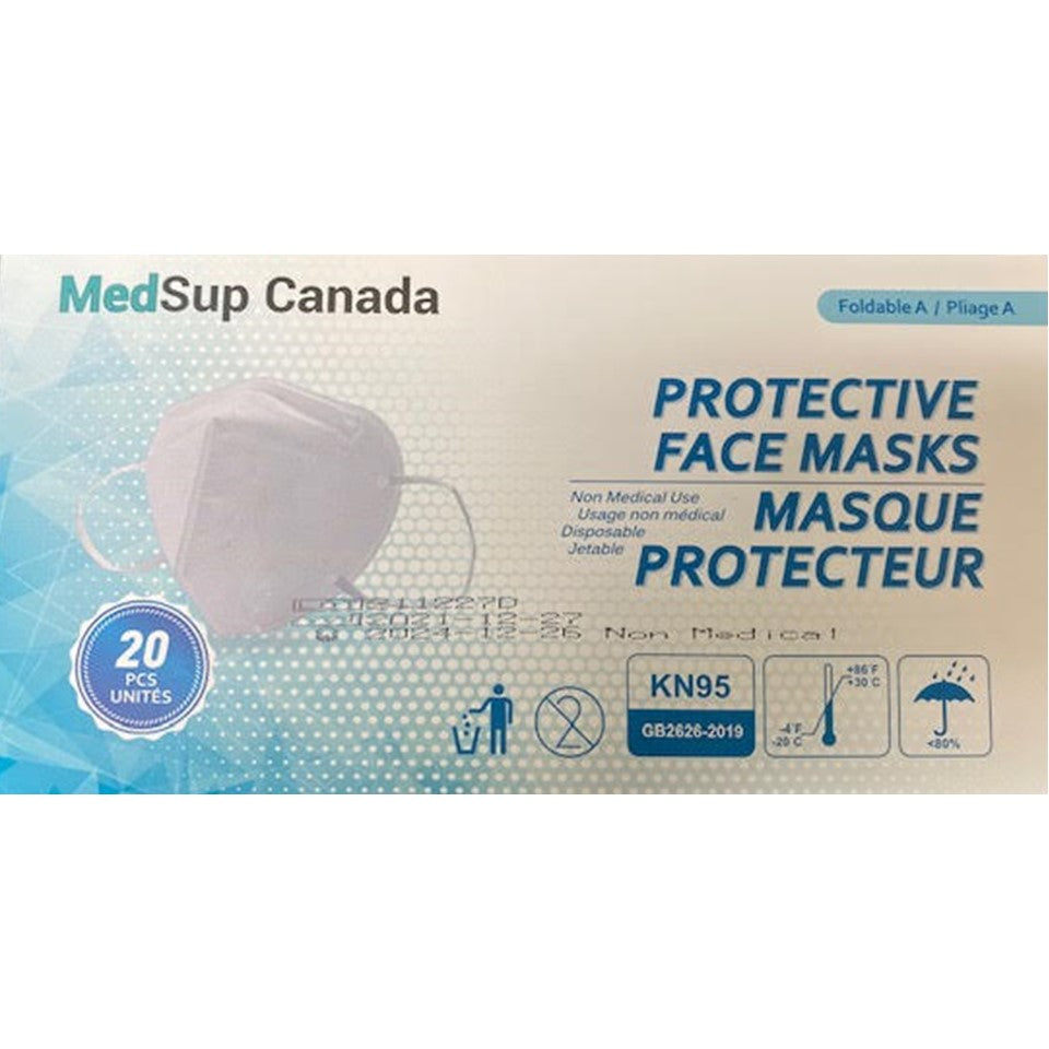 MedSup Canada KN95 Protective Face Masks - Box of 20