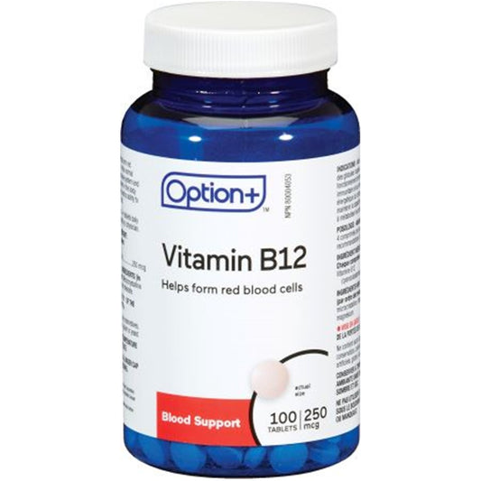 Option+ Vitamin B12 250mcg - 100 Tablets