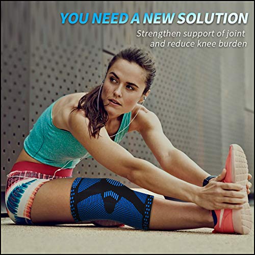 NEENCA Professional Knee Brace - Compression Knee Sleeve with Patella Gel Pad & Side Stabilizers