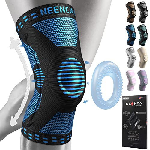 NEENCA Professional Knee Brace - Compression Knee Sleeve with Patella Gel Pad & Side Stabilizers