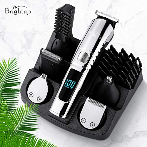 Brightup Beard Hair Clipper Trimmer for Men - IPX7 Waterproof Shaver Electric Razor - USB Rechargeable & LCD Display - FK-8688T