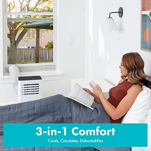 SereneLife Compact Freestanding Portable Air Conditioner-10,000 BTU Indoor Unit w/Dehumidifier & Fan Modes - Up To 300 Sq. Ft-SLPAC105W
