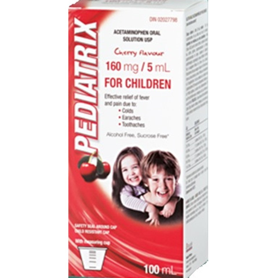 Pediatrix (Acetaminophen) Liquid 160mg/5ml - 100ml Bottle