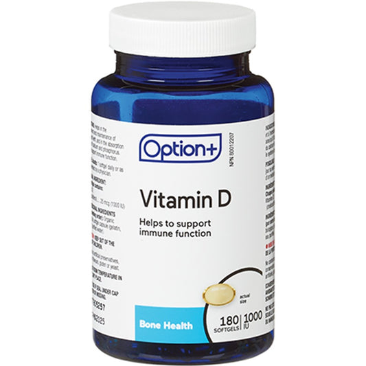Option+ Vitamin D 1000 IU - 180 Softgels