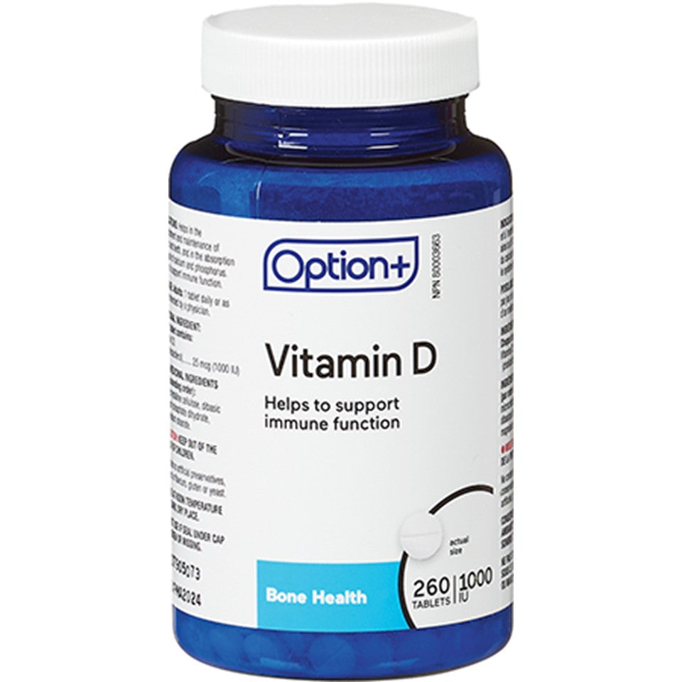 Option+ Vitamin D 1000IU - 100 Tablets